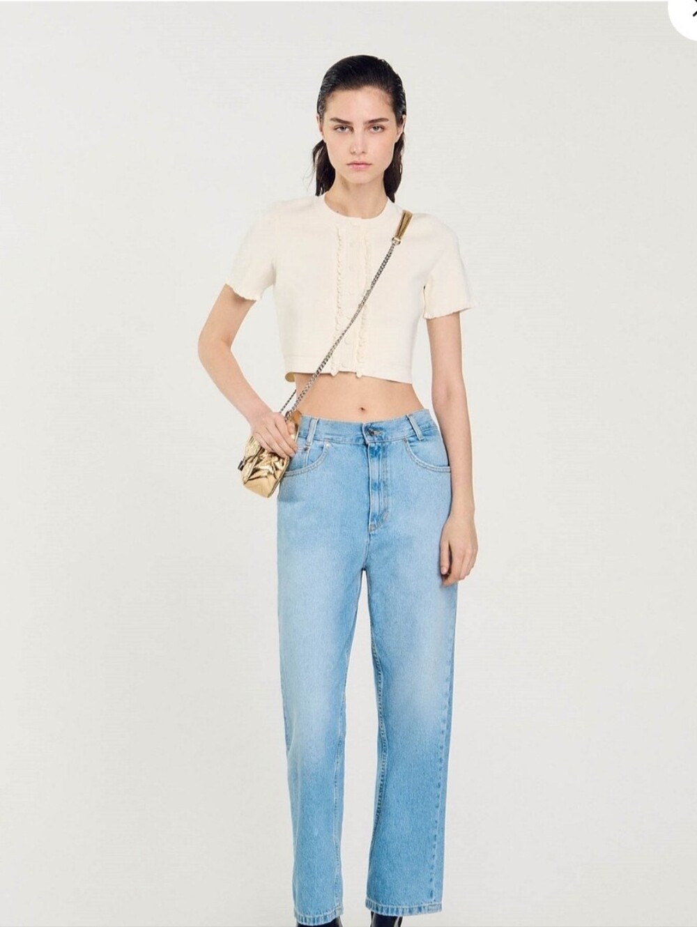 SANDRO Straight Leg Bibi Jeans  size 36 FR / 4 US